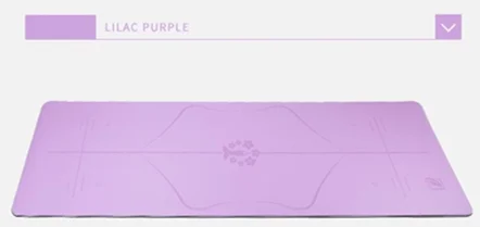 lilac purple Коврик для фитнеса, йоги, красочные позиции, линия из натурального каучука, нескользящий, стабильный, для спортзала, для дома, коврик для упражнений, название, на заказ - Цвет: lilac purple