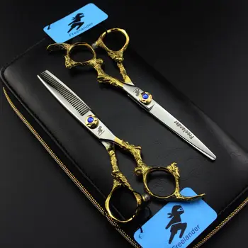 

Freelander 6 inch Stylist Dragon Hair Scissors Set Professional Salon Hairdressing Cutting Thinning Scissors Barber Shears