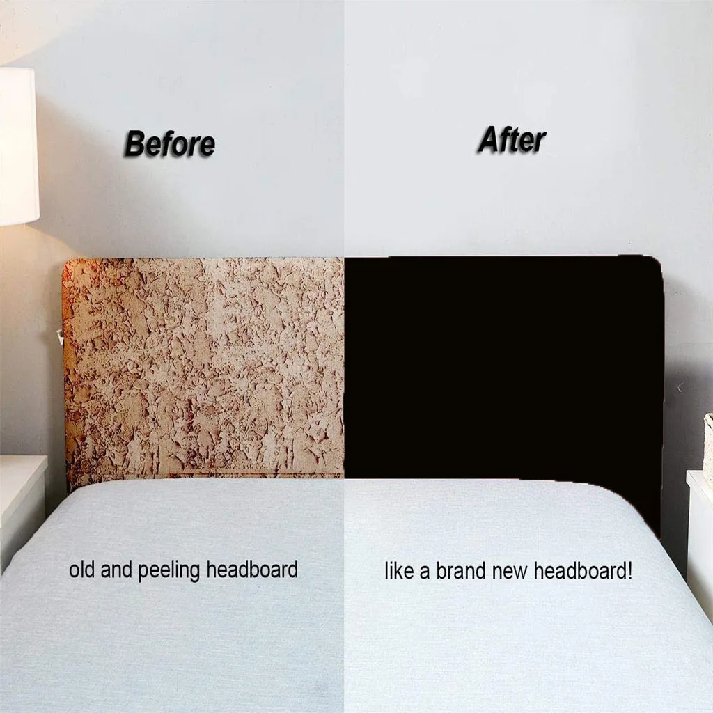 Bed Headboard Slipcover Protector Bed Decoration Stretch Solid Color Dustproof Cover Washable - 78.7.L X 31.5.W