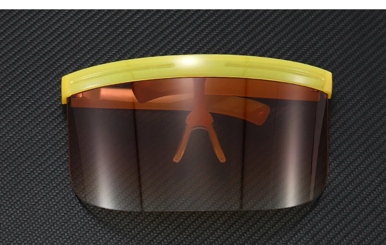 Oversized Windproof Mask Goggles Sunglasses Women  Fashion One Piece Rimless Sunglasses Men Outdoor UV400 Crystal Glasses O960