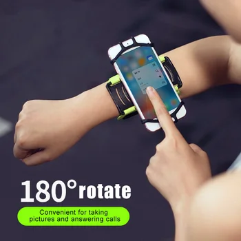 

3.5 to 6 Inches Running Phone Wristband 180 Degree Rotatable Free Hand Bag Belt Wrist Strap Cycling Gym Arm Band Bag HB8