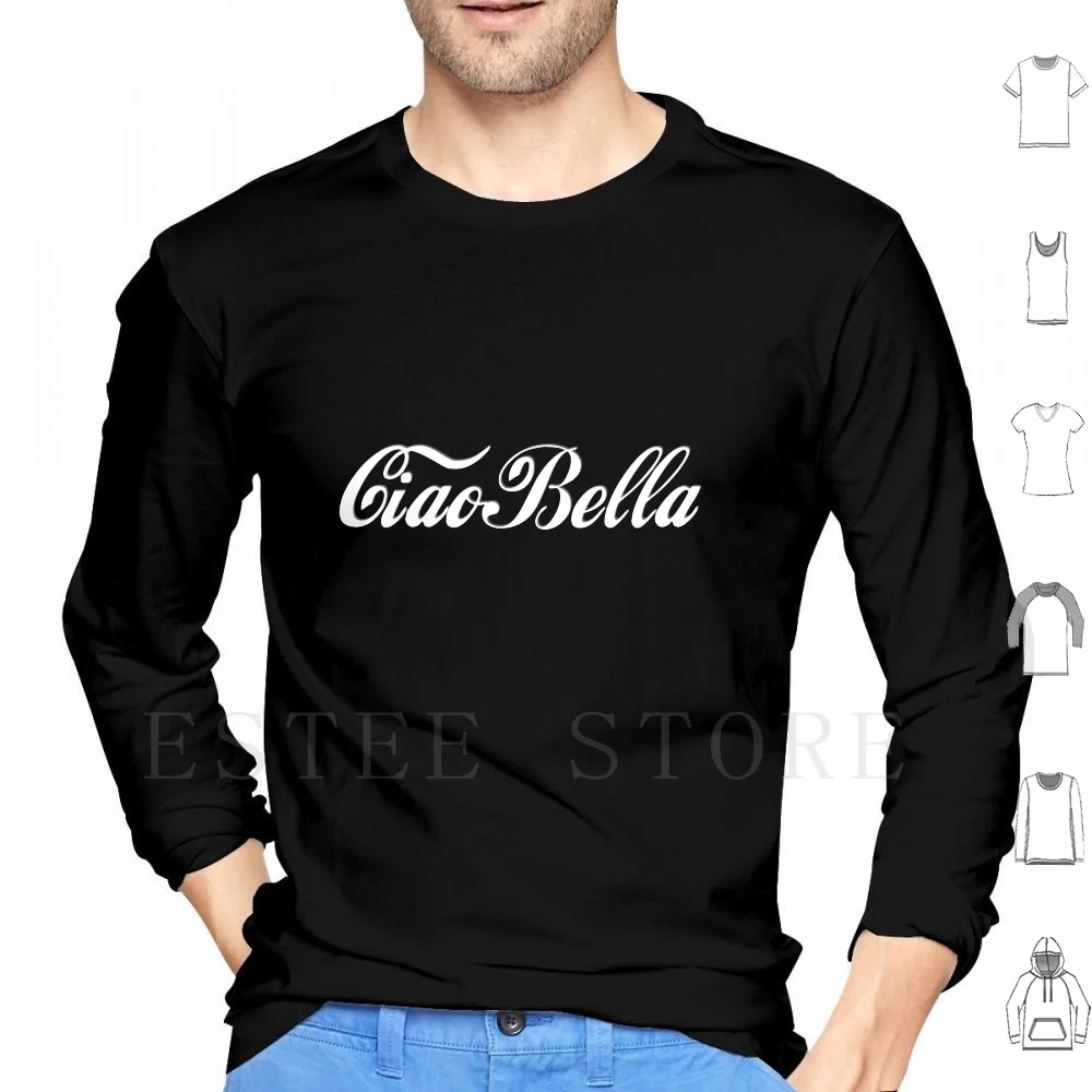 Ciao Bella! Felpa Con Cappuccio Manica Lunga Ciao Bella Cola Coca Cola Coca Bibite Red Italia Roma Donna Beautiful Hello Beautiful