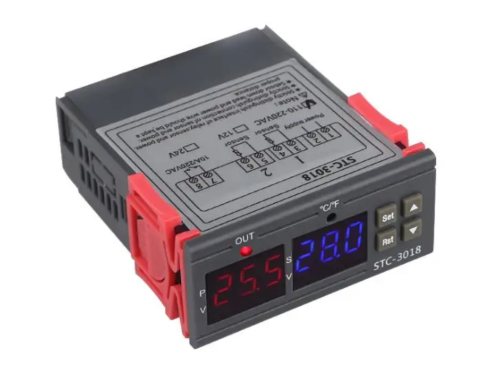 Холодильный и нагревательный контроллер STC-3018 Высокоточный температурный контроллер цифровой дисплей термостат