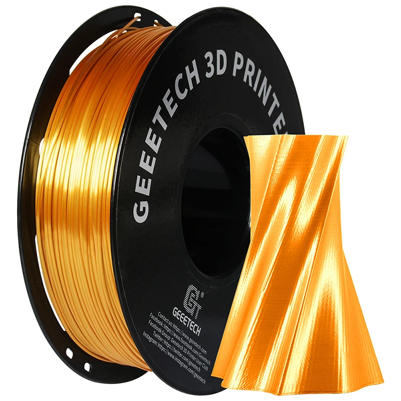 Geeetech 3d printer Filament Silk PLA PETG ABS 1kg 1.75mm Precise diameter ,Tangle-Free, 3D Printing Materials, Vacuum pack polystyrene 3d printing 3D Printing Materials