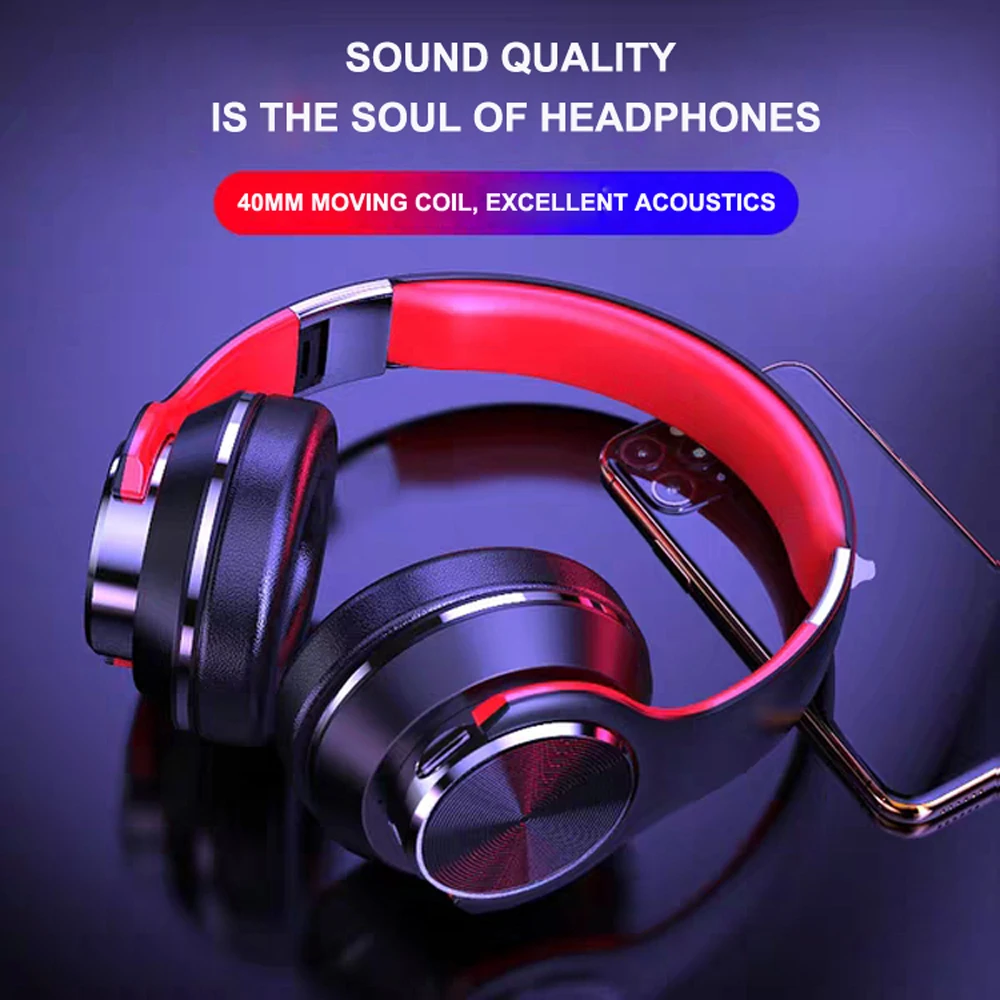 Складные Bluetooth наушники игровые Беспроводные с микрофоном и сенсорным