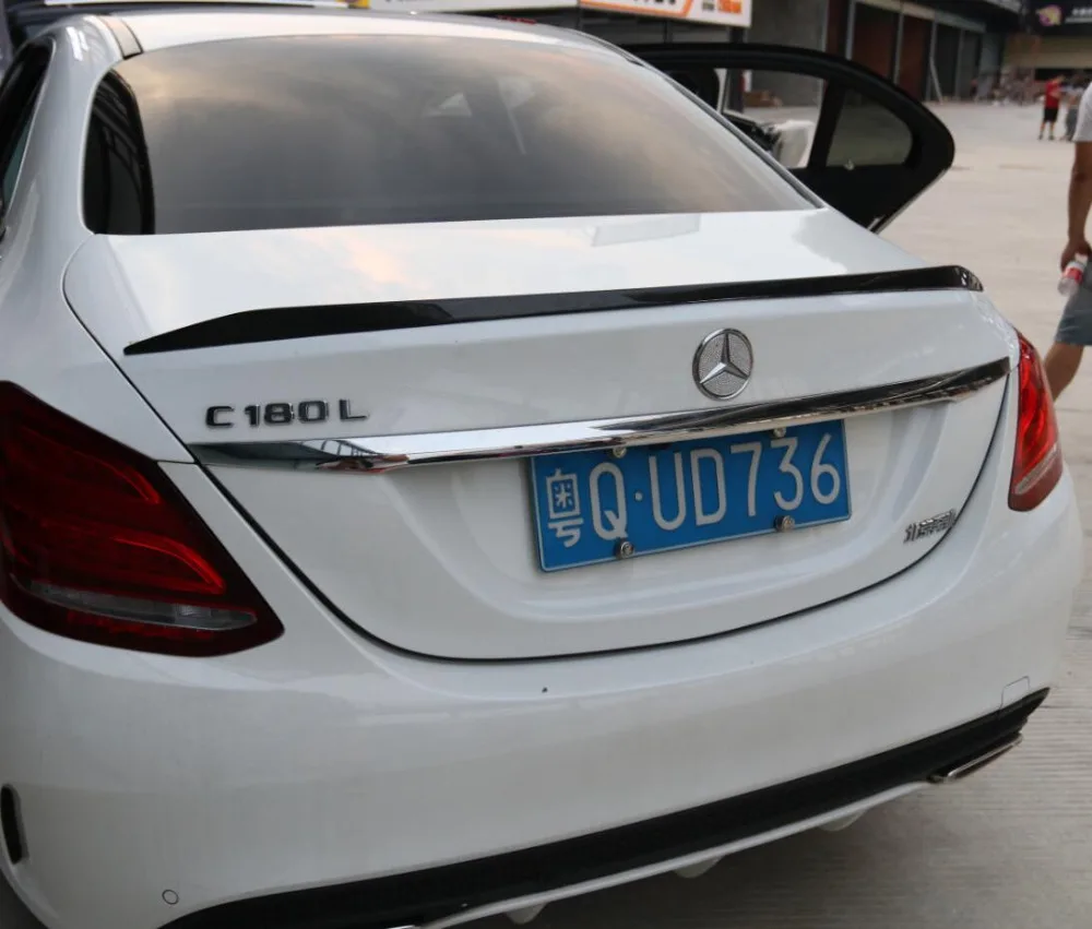 Углеродное волокно заднего крыло багажника выступ Спойлеры на протяжении 15-18 Benz C-класс W205 C180 C200 C260