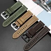 Retro Frosted leather watchband 20 22 24 26mm dark brown khaki army green strap  for men's watch accessories  Gift tool ► Photo 1/5