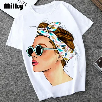 

Summer Vogue Print Lady Plus Size Women Casual T-shirt Tops Harajuku Streetwear Short Sleeve O-Neck Camisetas Mujer Tops Tees