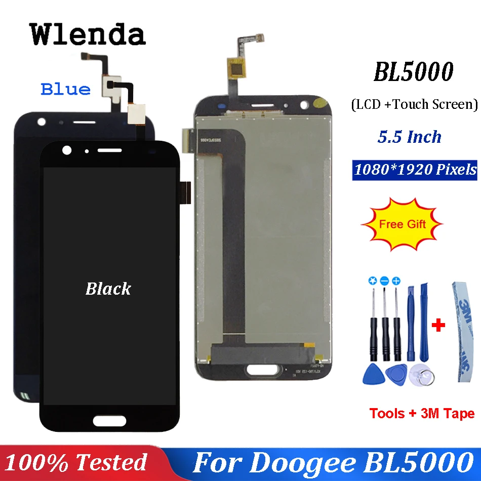 

For doogee BL5000 LCD Display and Touch Screen Assembly Repair Parts 5.5 Inch Replacement +Free Tools