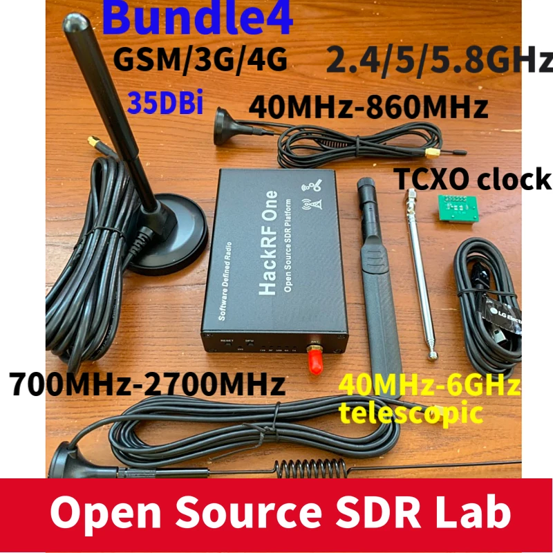 HackRF One SDR программное обеспечение определило Радио 1 МГц до 6 ГГц Материнская плата макетная плата комплект - Комплект: Комплект 4