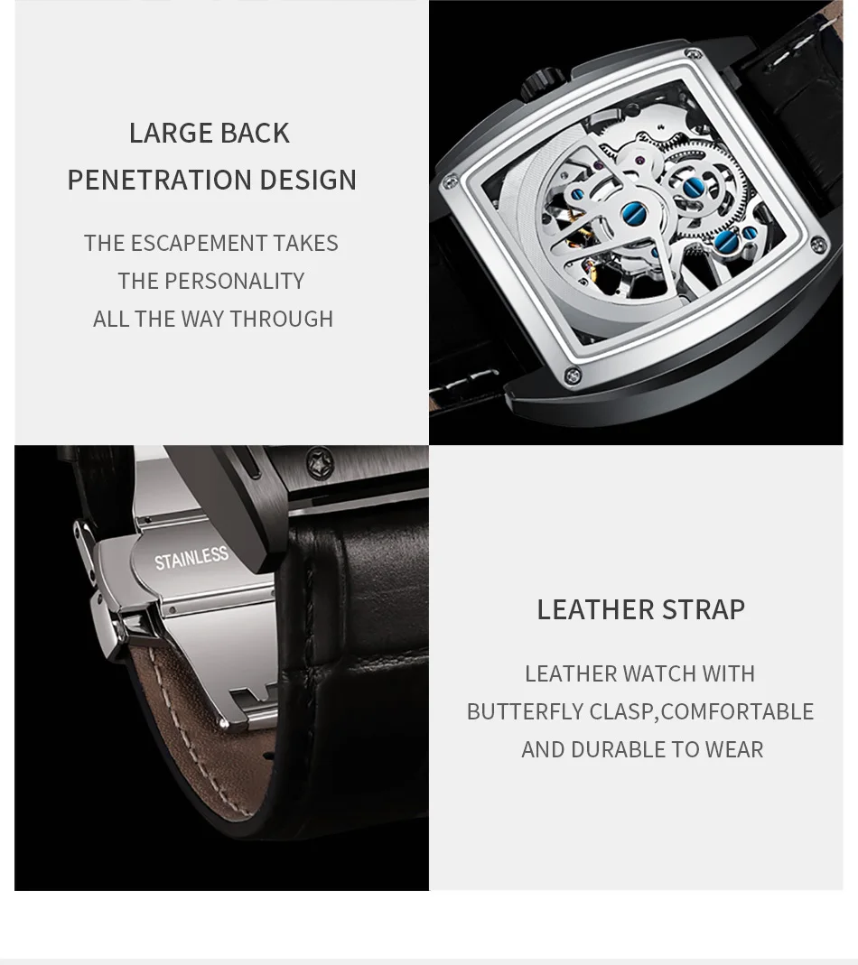 Men Mechanical Wristwatches GUANQIN GJ16147 Luminous Sapphire Men's Watch Waterproof Green Blue Leather Strap Watches for Men (14)