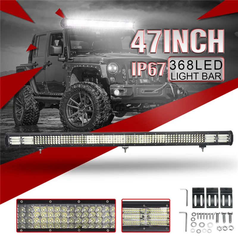

47 inch Led Work Light 12V 24V 1004W Led Bar Combo Spot Flood for Jeep ATV Boat Trucks Tractor Driving Light Car Styling
