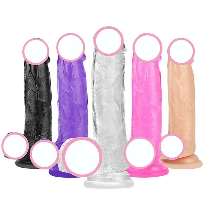 22cmRealistic Dildo With Suction Cup Huge Jelly Dildos Sex Toys for Woman Men Fake Dick Big Penis Anal Butt Plug Erotic Shop | Красота и