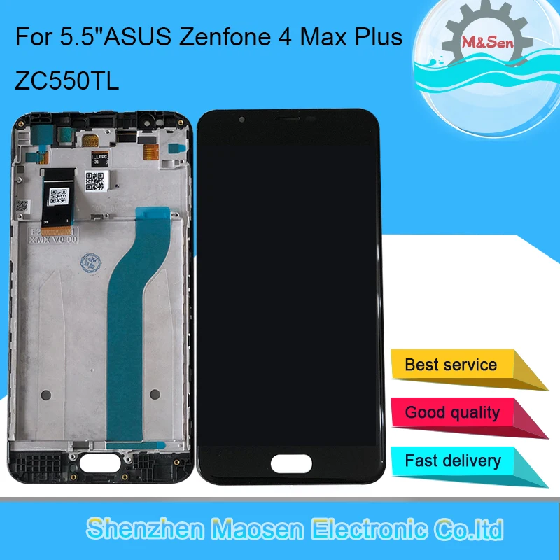 

M&Sen Original For 5.5"ASUS Zenfone 4 Max Plus ZC550TL X015D LCD Display Screen With Frame+Touch Panel Digitizer For ZC550TL
