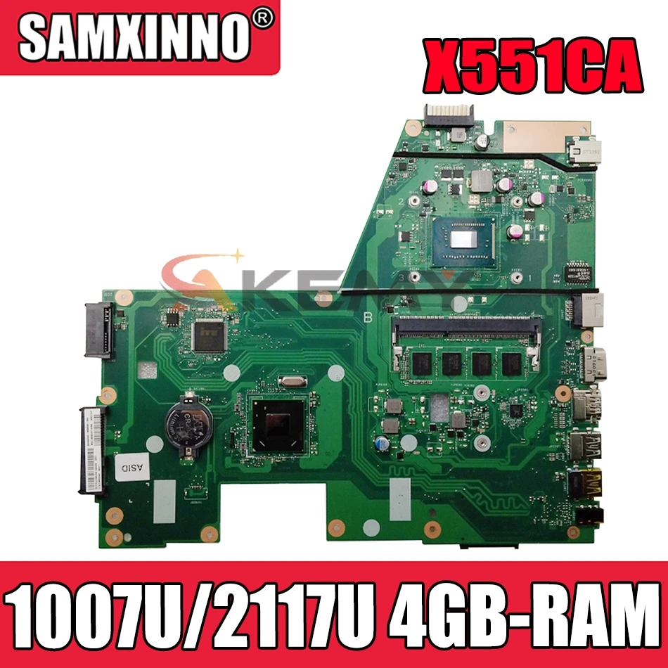 Akemy X551CA материнская плата для ноутбука ASUS X551CAP оригинальная 1007U/2117U 4GB-RAM 1xSlot |