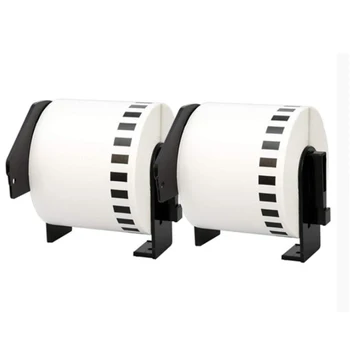 

2 Roll Compatible for Brother DK22205 62mm x 30.48M Continuous White Length Paper Tape Labels with Refillable Cartridge