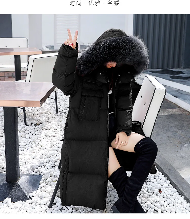 Winter Long Sleeve Thick Mid-length Straight-Cut Casual Fashion Cotton-padded Clothes/Cotton Coat