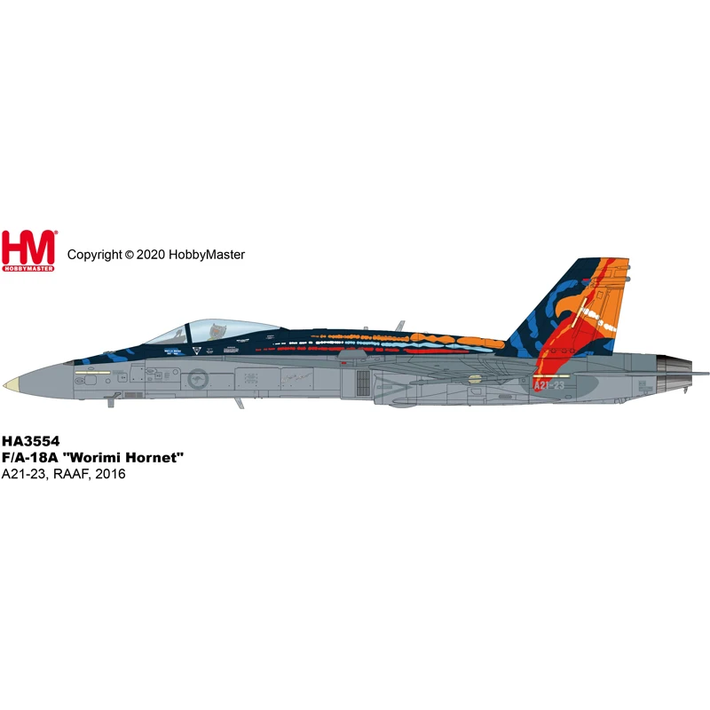 В апреле Хаа 3554 F18 F/A-18A &quotwarimi шмель&quot A21-23 RAAF2016 из алюминиевого сплава |