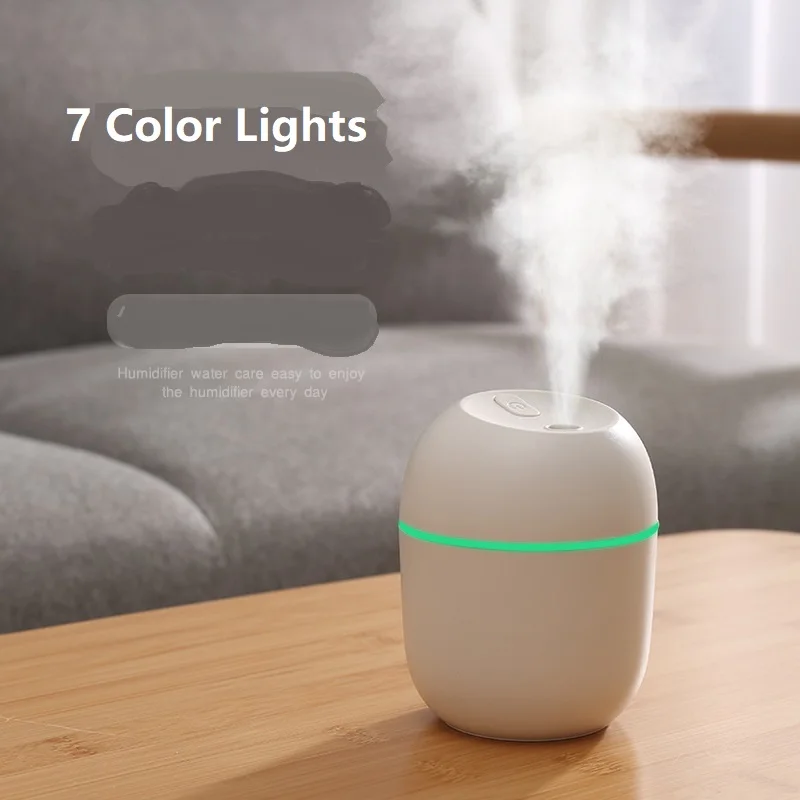 1 adet 220ML Mini ultrasonik hava nemlendirici aromalı uçucu yağ difüzör ev araba USB sisleyici Mist Maker ile LED gece lambası