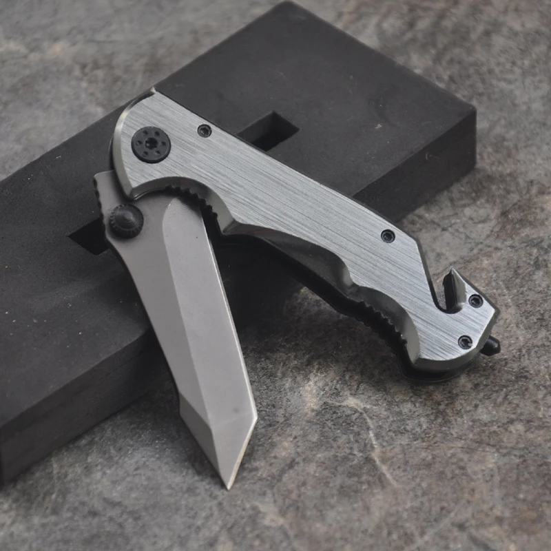 Фирменный складной нож Черный титан Тактический карманный нож спасательный нож для выживания алюминиевая ручка Походный охотничий нож SDIYABEIZ