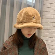 Мультяшная Рыбацкая шапка с вышивкой, женская зимняя шапка из искусственного меха, мягкая Толстая теплая шапка, женская шапка для рыбалки, уличная женская панама, подарок