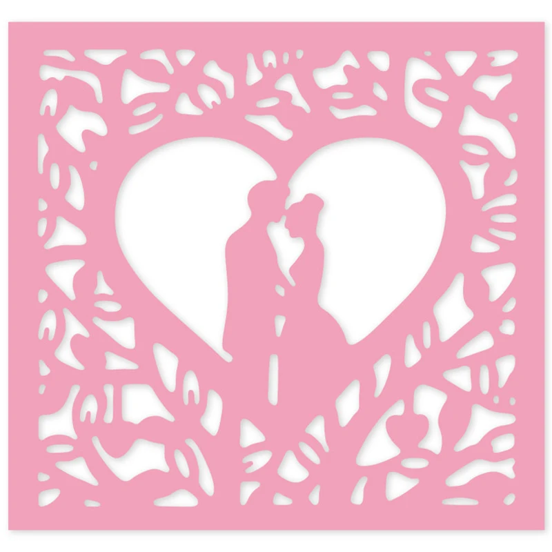  Cutting Dies Couples invitation card Frame metal cutting dies stencils Scrapbooking Die Cuts Craft  - 4000275412836