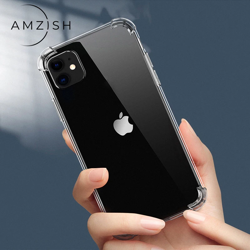 

amzish Transparent Shockproof Cover For iPhone 11 Case For iPhone 11 Pro Case For iPhone 11 Pro Max Anti-break Silicone Cover