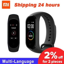 Xiaomi Mi-браслет 4 новейший Xiaomi Mi-браслет 4 браслет 3 цвета сердечный ритм фитнес 135 мАч цветной экран Bluetooth 5,0