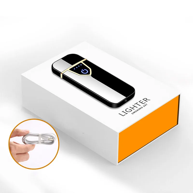 1 шт. Мощный светодиодный дисплей зарядка через usb импульсная Зажигалка горячая Распродажа двойная дуговая плазменная Зажигалка Ветрозащитная электронная сигарета зажигалка