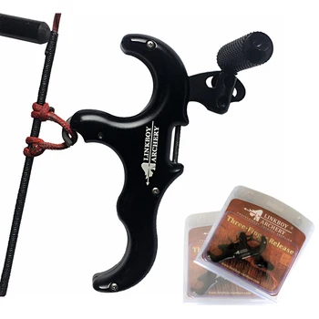 

1PCS Linkboy Archery Arrow Release Aid 3 Finger Grip Trigger Compound Bow Auto Hunter Hunting Shooting Accessories