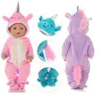 Suit+Shoes Dolls Outfit For 17 inch 43cm Baby Doll Cute Jumpers Rompers Doll Clothes 1