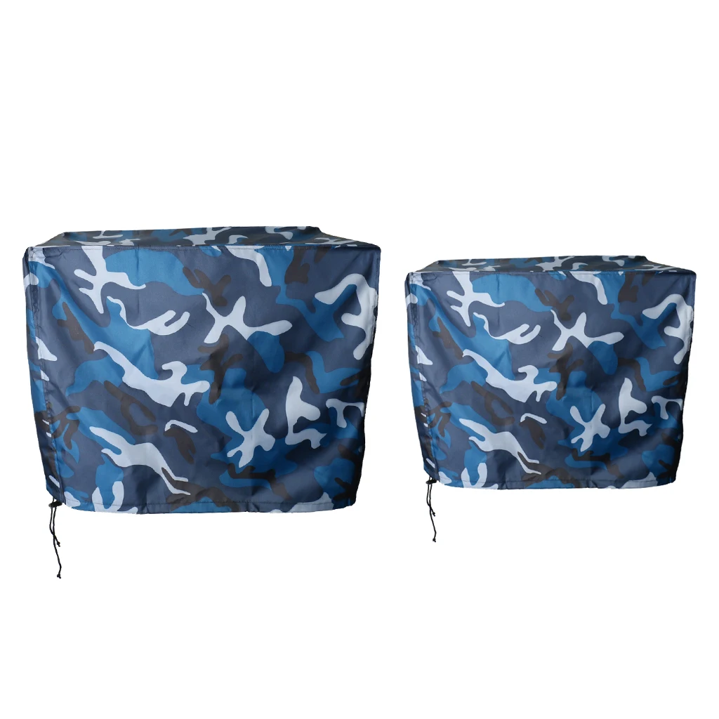 Boat Outboard Motor Protector Dust Guard Cover Waterproof for 2-5 HP/30-90 HP Engine, 2 Pieces Different Sizes