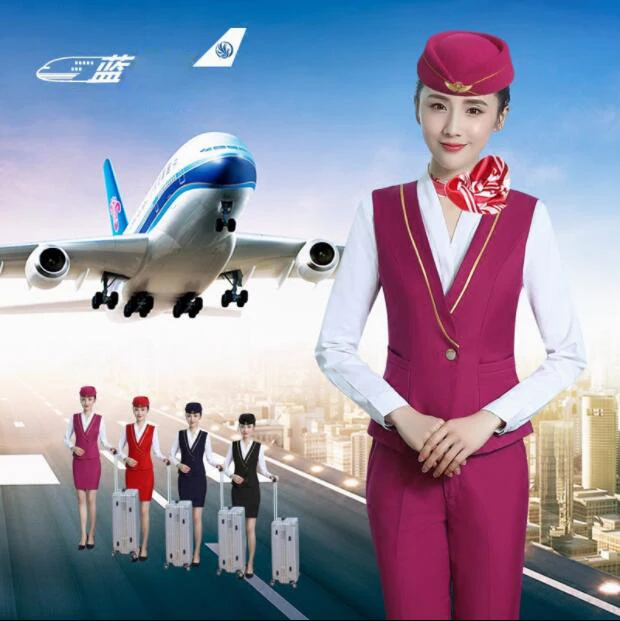 Professional women Suits Air hostess uniform high-speed railway stewardess Occupation Uniform stude
