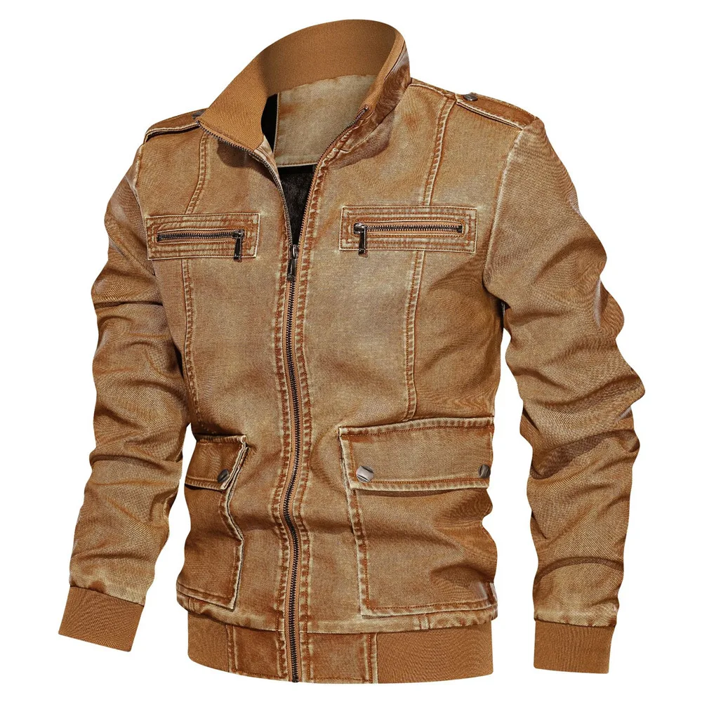 安い買取 秋のメンズレザージャケット男性のオートバイのジャケットの男のコート冬プラスサイズボンバージャケットバイカーレザージャケット男性服 特別セール品 Lebenlog Com Br