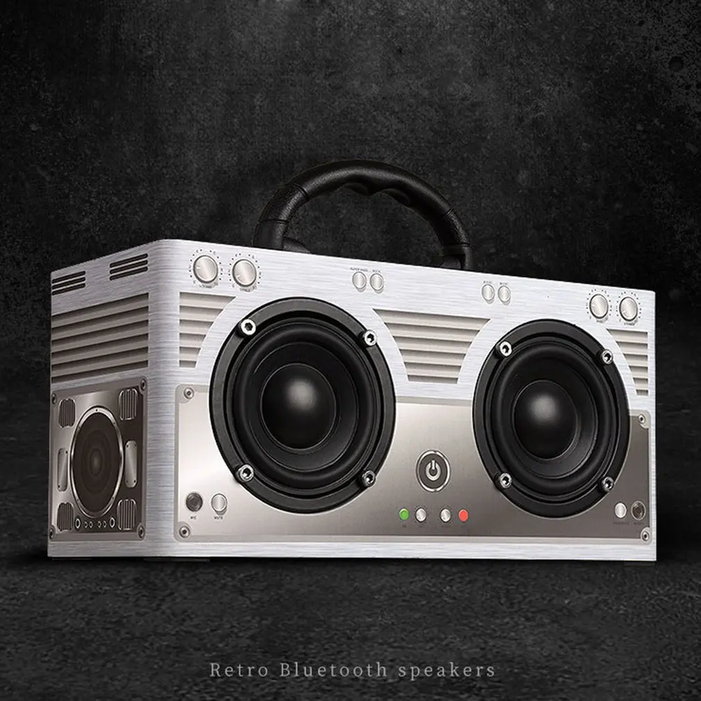 Беспроводной Bluetooth динамик Портативный HiFi Shock Bass аудио деревянный Саундбар