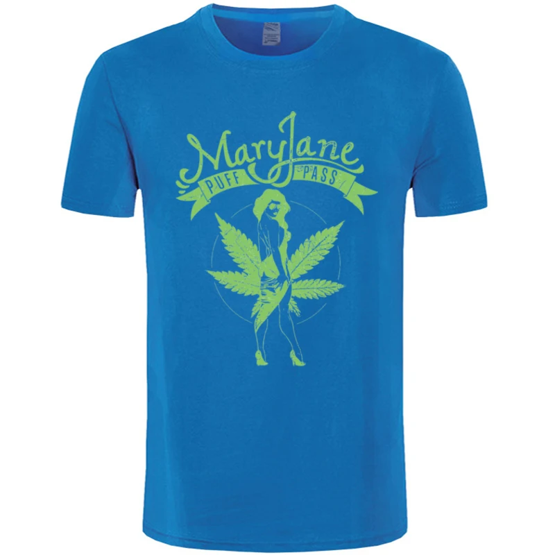 Tricou_Mary_Jane_2920 Tees On Sale Crewneck Printed On Short Sleeve 100% Cotton Mens T Shirts Summer Tops T Shirt Tricou_Mary_Jane_2920 blue