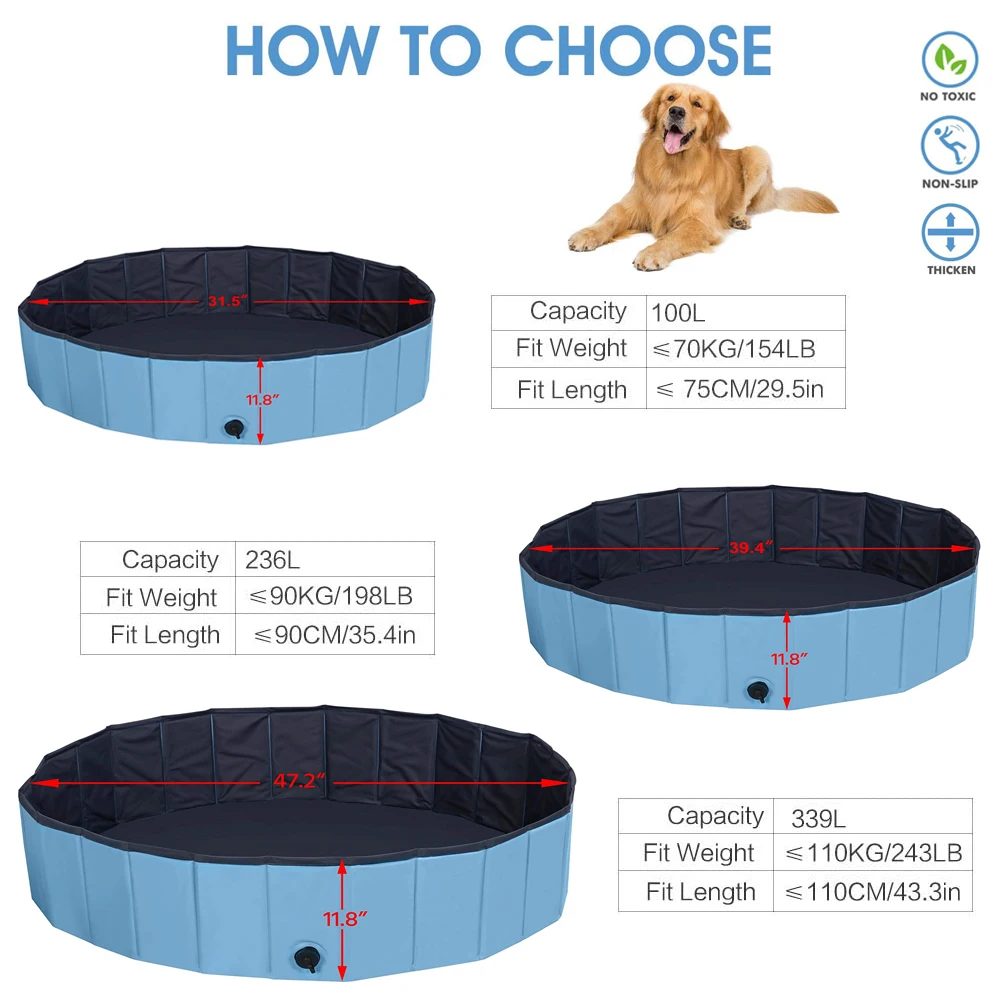 Dog Pool Foldable Dog Swimming Pool Pet Bath Swimming Tub Bathtub Pet Swimming Pool Collapsible Bathing Pool for Dogs Cats Kids Dog Pool Foldable Dog Swimming Pool Pet Bath Swimming Tub Bathtub Pet Swimming Pool Collapsible Bathing Pool for Dogs Cats Kids