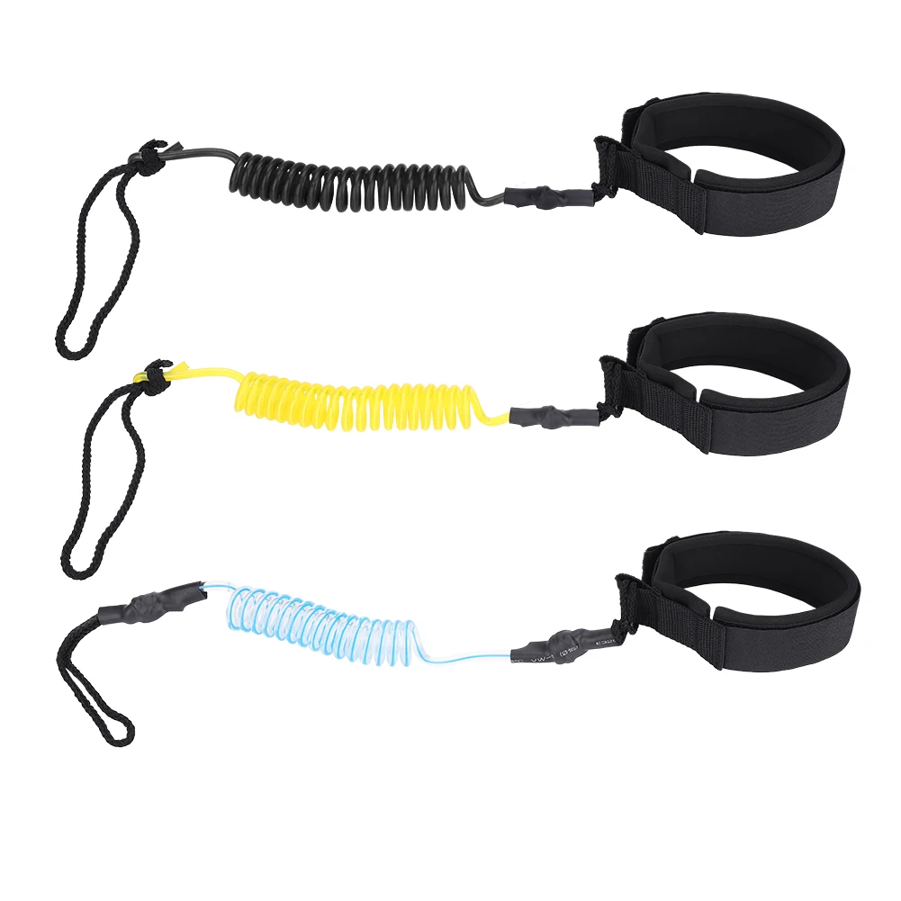 

5mm Surfing Leash Stand Up Paddle Rope Surfing Board Coiled Ankle Spring Leg Foot Rope for Surfboard