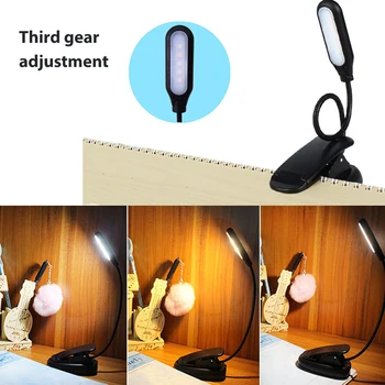 

3 Light Mode LED Book Light Adjustable Goosenecks Clip Night Light For Music Stand Book Reading And Piano Laptop Reading Light