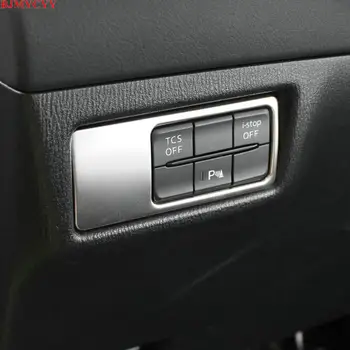 

BJMYCYY for Mazda CX-5 CX5 CX 5 2017 2018 Stainless steel decorative frame for adjusting panel of headlight switch