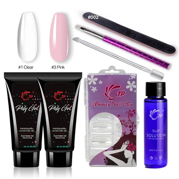 

Poly Nail Gel Set 15ml Nail Art Transparent Camouflage Color Fibre Glass Hard Jelly Quick Building Nail Extend Gum Acrylic Kits