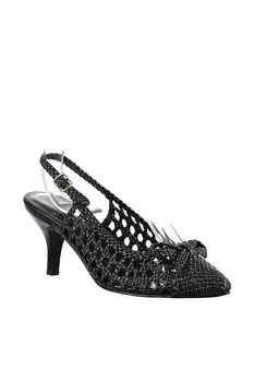 

Pearl Genuine Leather Black Women 'S High-Heeled Shoes 120118638422