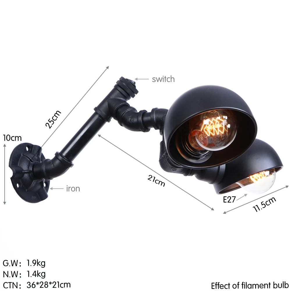 BG304 亚黑 尺寸图 钨丝 英文版