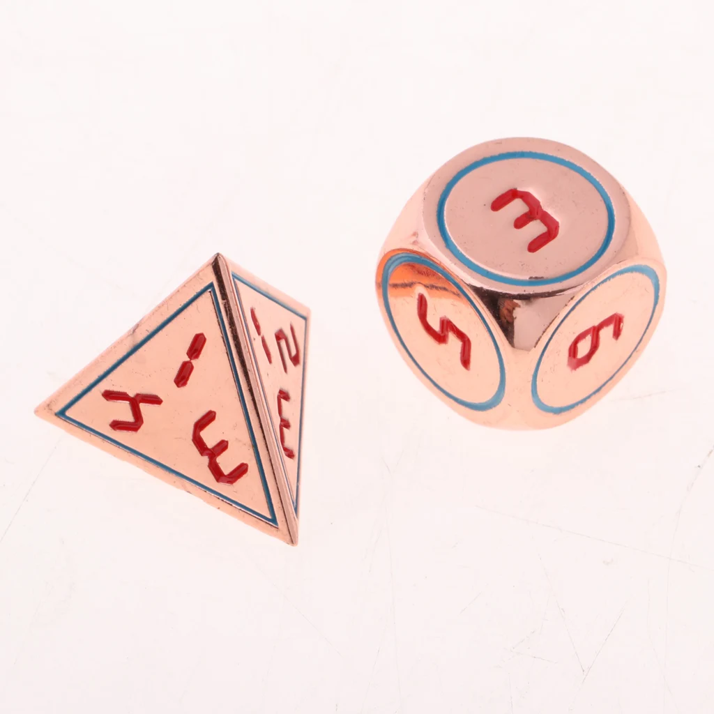 7pcs Mulit-sided Dice Polyhedral Dices Set D4 D6 D8 D10 D12 D20 for D&D RPG Role Playing Board Game Accessories