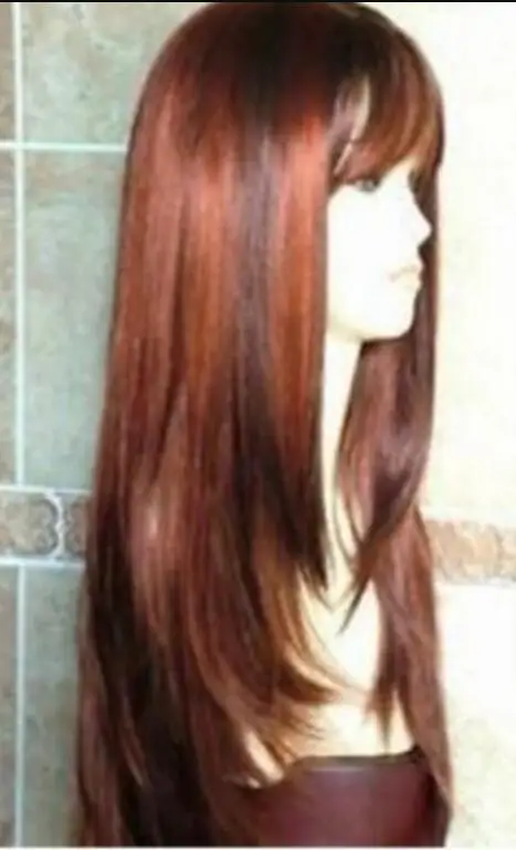 Парик модный длинный медный красный коричневый парик/волосы