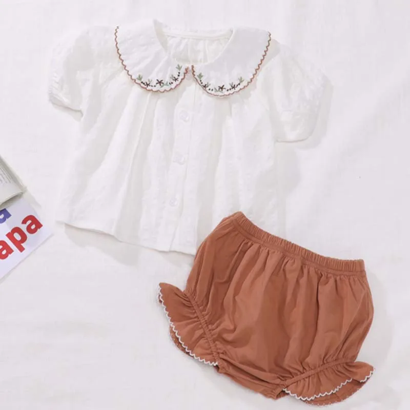 New Baby Girls Clothing Sets Summer Toddler Baby Girls Suit Short sleeve T-shirt+PP Shorts Clothes