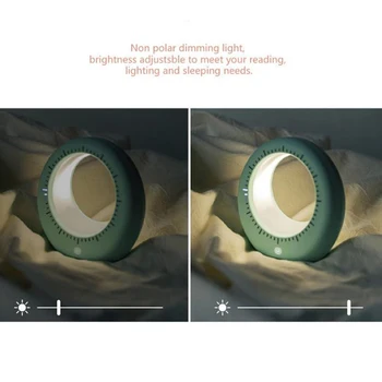 

Moon Night Light Alarm Clock USB Charging LED Table Lamp Digital Clock For Bedroom