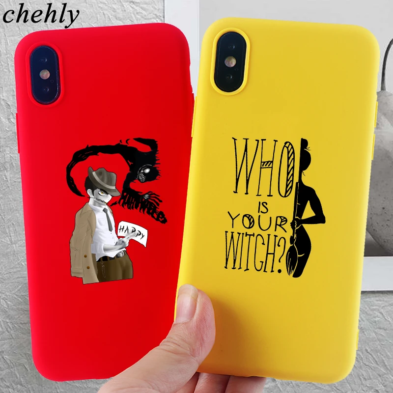 Чехол для телефона на Хэллоуин iPhone X XR XS Max 8 7 6 S Plus чехлы с ведьмой мягкие