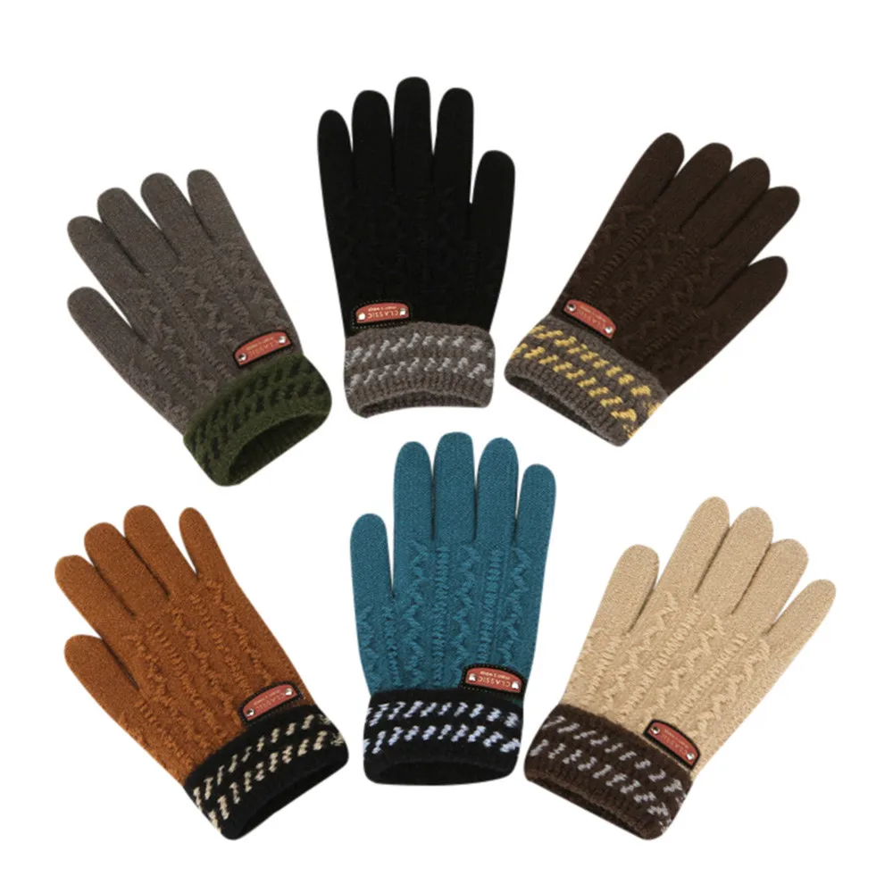 Kids Winter Cartoon Gloves Baby Boys Girls Warm Rope Infant Classical Thicken Hot Of Glove M840# | Детская одежда и обувь