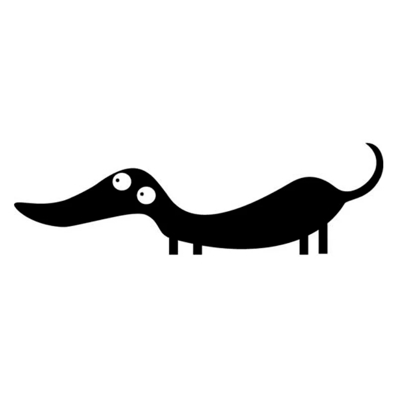 

Car Sticker Cartoon Sausage Dog Fashion Car PVC Sticker Motorcycle Model 18cm*5.5cm
